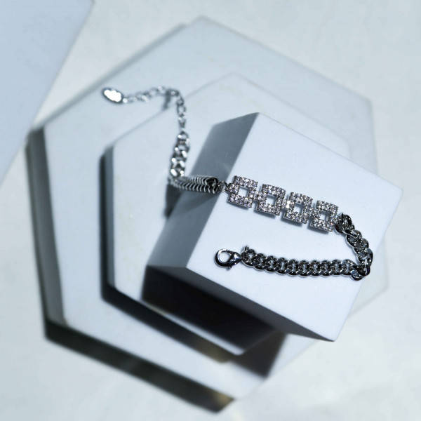 Squares Charm Chain Bracelet